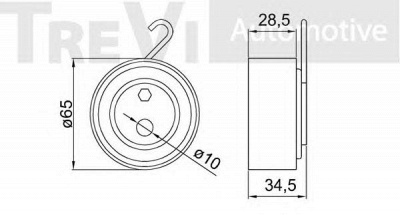 TREVI AUTOMOTIVE td1734 -  Натяжной ролик, ремень ГРМ